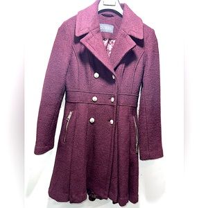 Guess women’s red pea-coat jacket size small